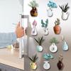 3D Flower Vase Fridge Magnet Home Office Kitchen Locker Refrigerator Mini Ceramic Vase Magnetic Decoration Ornament