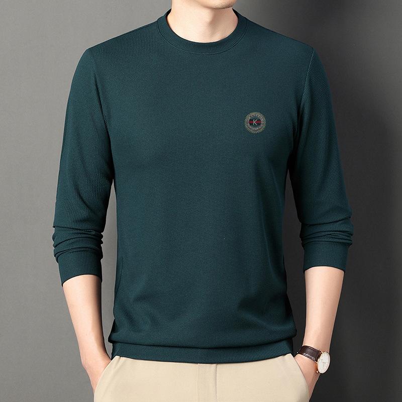 Winter Men'S Young And Middle-Aged Round Neck Long-Sleeved Casual Simple Comfortable Soft Knitted Sweater
