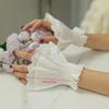 Рукав для маникюра для нейл-арта, кружевной, искусственный, плиссированный манжет, реквизит для фотосъемки маникюра, искусственные рукава, аксессуары для ногтей, принадлежности, шарм