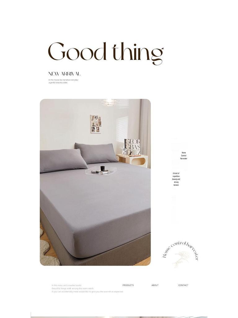 2024 Non-slip Solid Color Single Bed Fitted Sheet Dust Cover - Ins Style