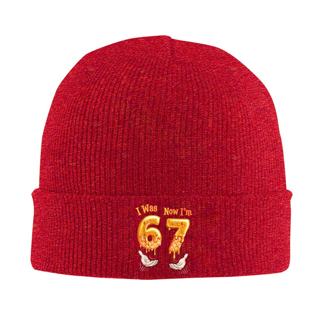 Men Women I was 6 Now Im 7 Year Old Birthday 67 Funny Beanie Hats Casual Knit Hat Spring Outdoor Sport Caps Printed Bonnet Hats