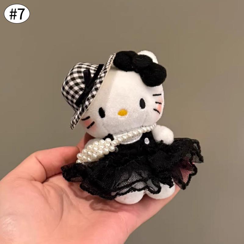 Winter Plush HelloKitty Keychain Scarf Kitty Dress Up Girl Birthday Gift Angel Shaped Kitty Cat Pendant Car Decoration Xmas Gift