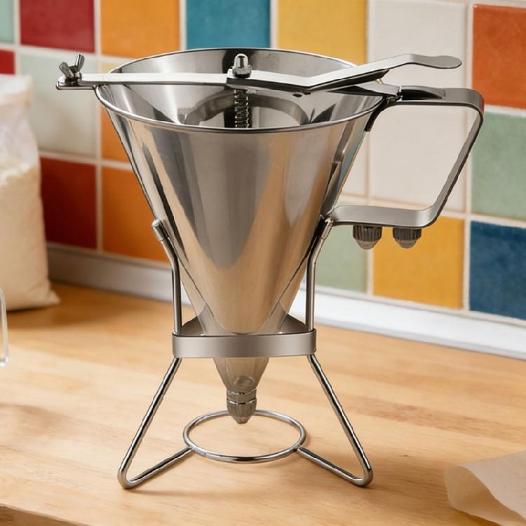 Кондитерский Funnel Dispenser из нержавеющей стали с прецизионными насадками для шоколада, соусов, теста и кондитерских изделий