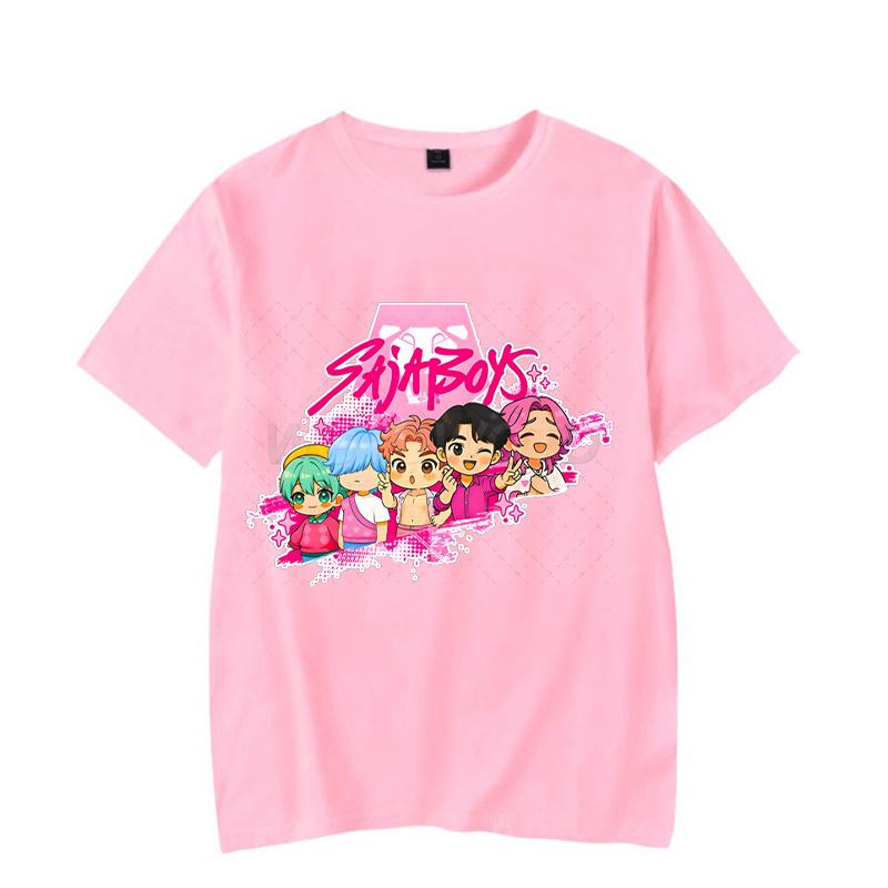 Модная K-pop футболка Demon Hunters Jinu Saja Boys с коротким рукавом для мужчин и женщин, повседневная футболка с круглым вырезом, аниме K-pop футболки Demon Hunters