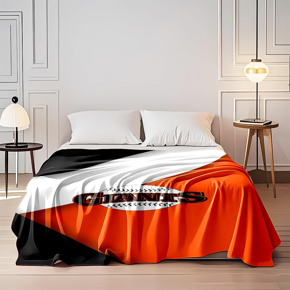 Giants Logo on Baseball Background print blanket soft and cozy perfect for the living room bed sofa or a nap,gift