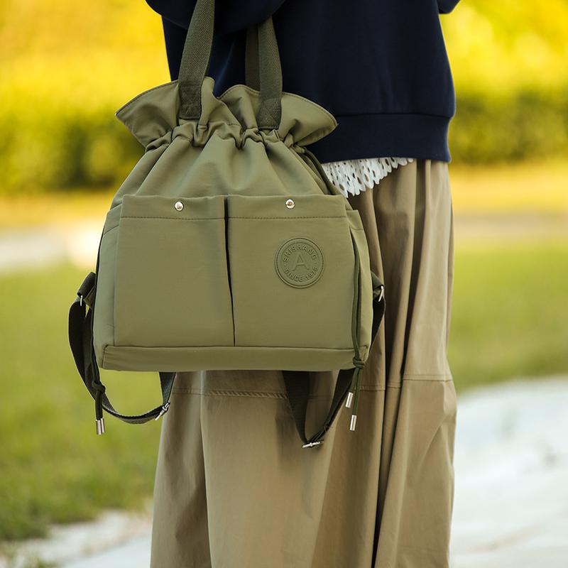 Women's Drawstring Backpack Multi-Functional Travel Bag Shoulder Tote Bag