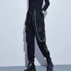 Уличная одежда Брюки-карго Женские повседневные бегуны Черные свободные женские брюки с высокой талией Брюки в корейском стиле