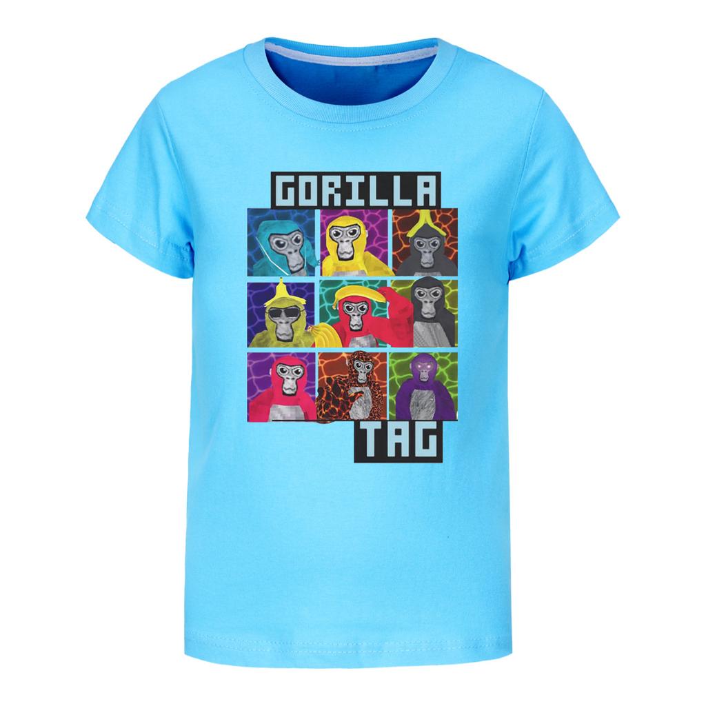 New Gorilla Tag Tshirt Kids Cartoon Monkey Clothes Teenager Boys Short Sleeve Tops Baby Girls Casual Clothes Children Summer Tee