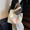Casual Large-capacity Canvas Bag Women's  New Alphabet Printed Tote Bag Student Class Shopping Bag Bag