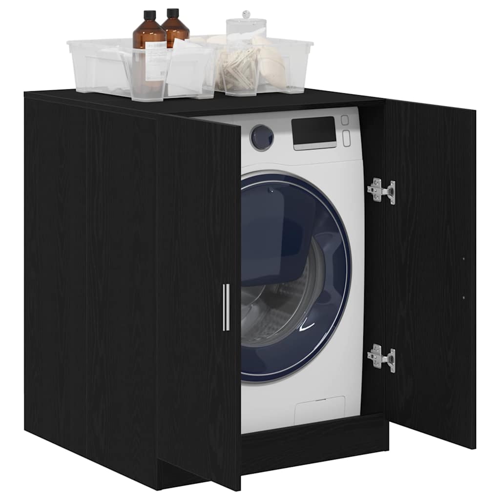 Washing Machine Cabinet Black Oak Effect Particleboard