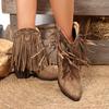 Fashion Tassel Coarse Heel Women's Boots Spring and Summer New Versatile Comfortable Casual Martin Boots Women