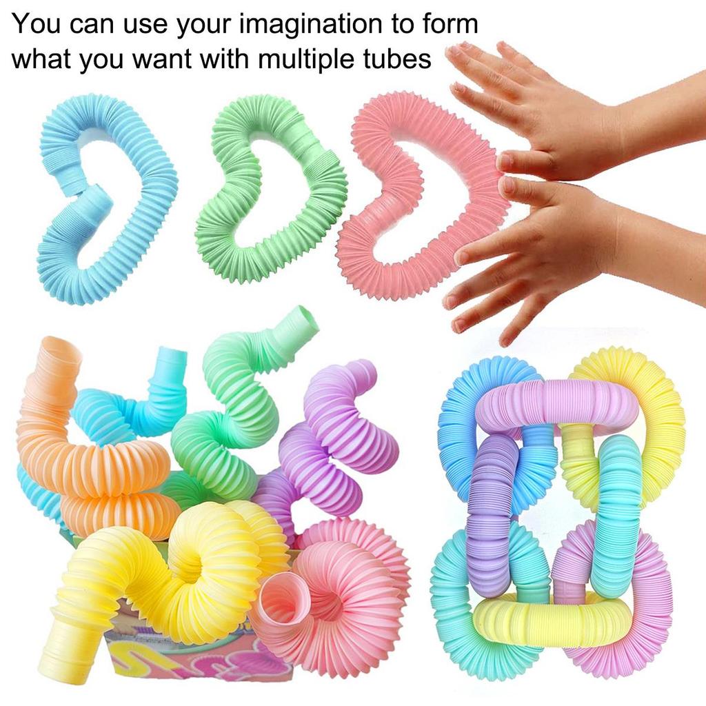 Игрушки для аутизма Fidget Toys Squeeze Toy Телескопическая труба Антистрессовая сенсорная игрушка Пластиковые меха для снятия стресса