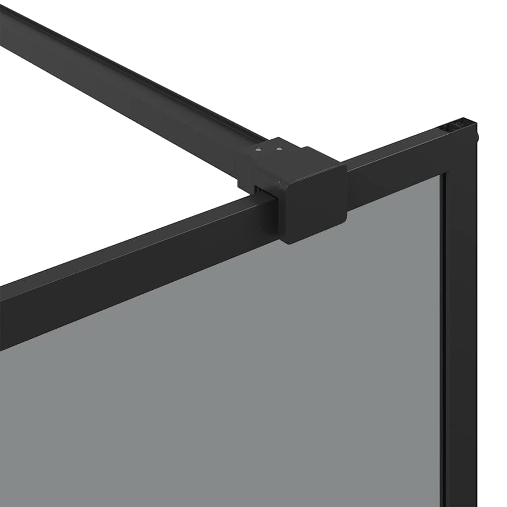 Walk in Shower Screen Black 80 x 195 cm Tempered Glass