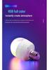 Беспроводная RGB LED лампочка с магнитом и зарядкой Type-C для дома, кемпинга и использования на открытом воздухе