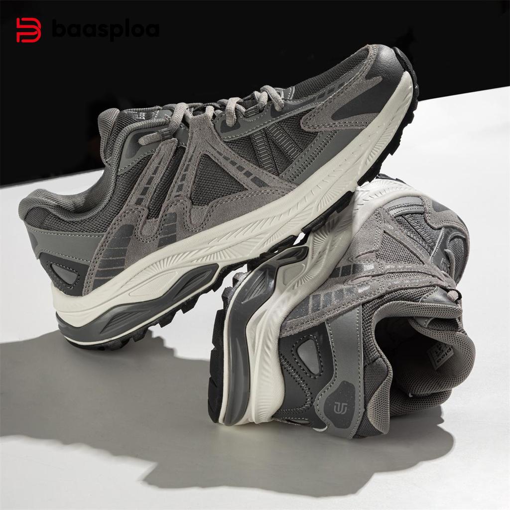 BAASPLOA Мужские кроссовки для бега, сетчатые, дышащие, мужские кроссовки для бега на открытом воздухе, нескользящие, ретро, мужские модные кроссовки для бега на открытом воздухе