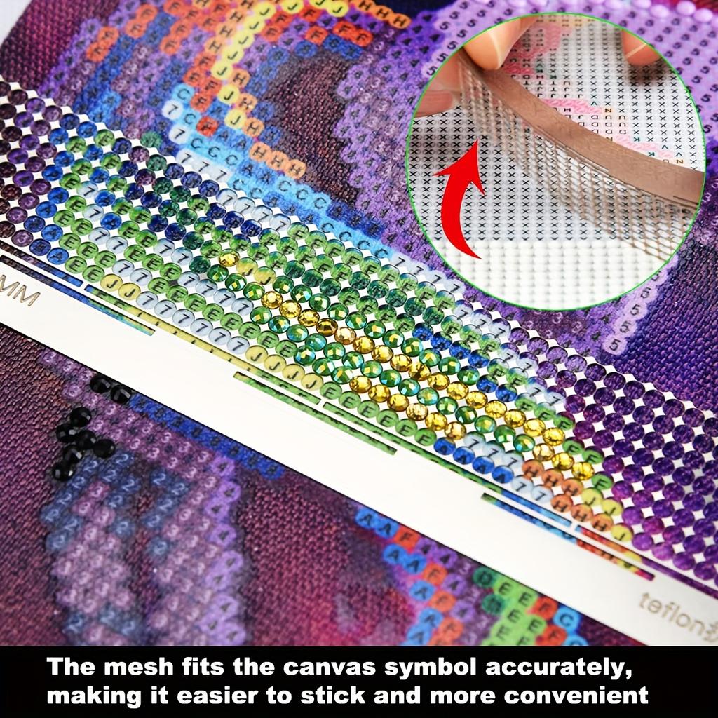 Линейка для алмазной живописи, новая липкая алмазная линейка, антипригарная нержавеющая сталь, большая универсальная прямая линейка, инструмент