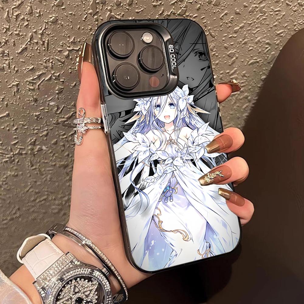 Date a Live Mio Takamiya Translucent Mobile Phone Case for iPhone 17 16 15 14 13 12 11 X XR XS Air Pro Max Plus Colorful Cover
