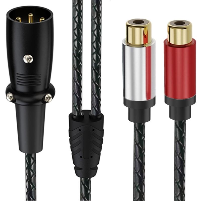 Аудио кабель-разветвитель 2RCA Male на 3Pin Female (небалансный) 3Pin на двойной 2RCA Male Patch Cord Микрофонный кабель