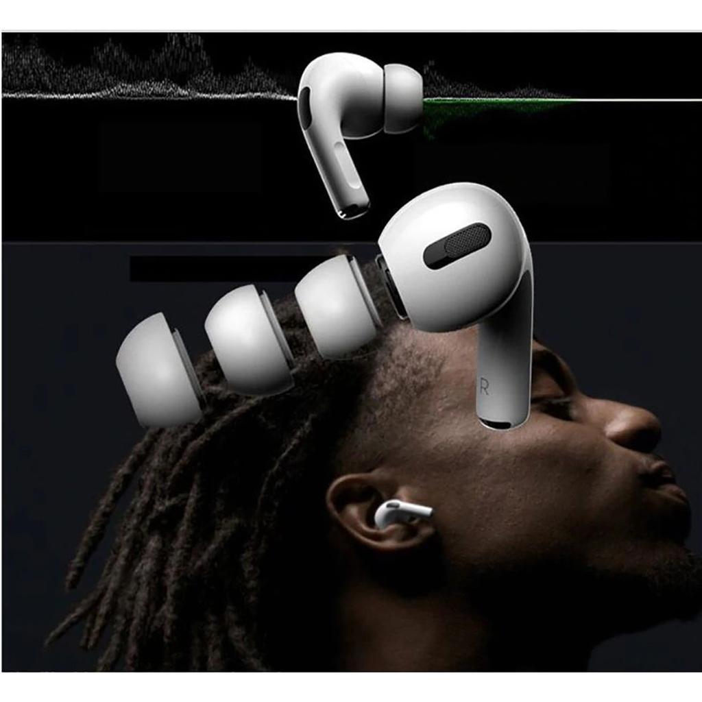Nakładki na słuchawki AirPods Pro 3 w rozmiarach S / M / L białe - 6 szt.