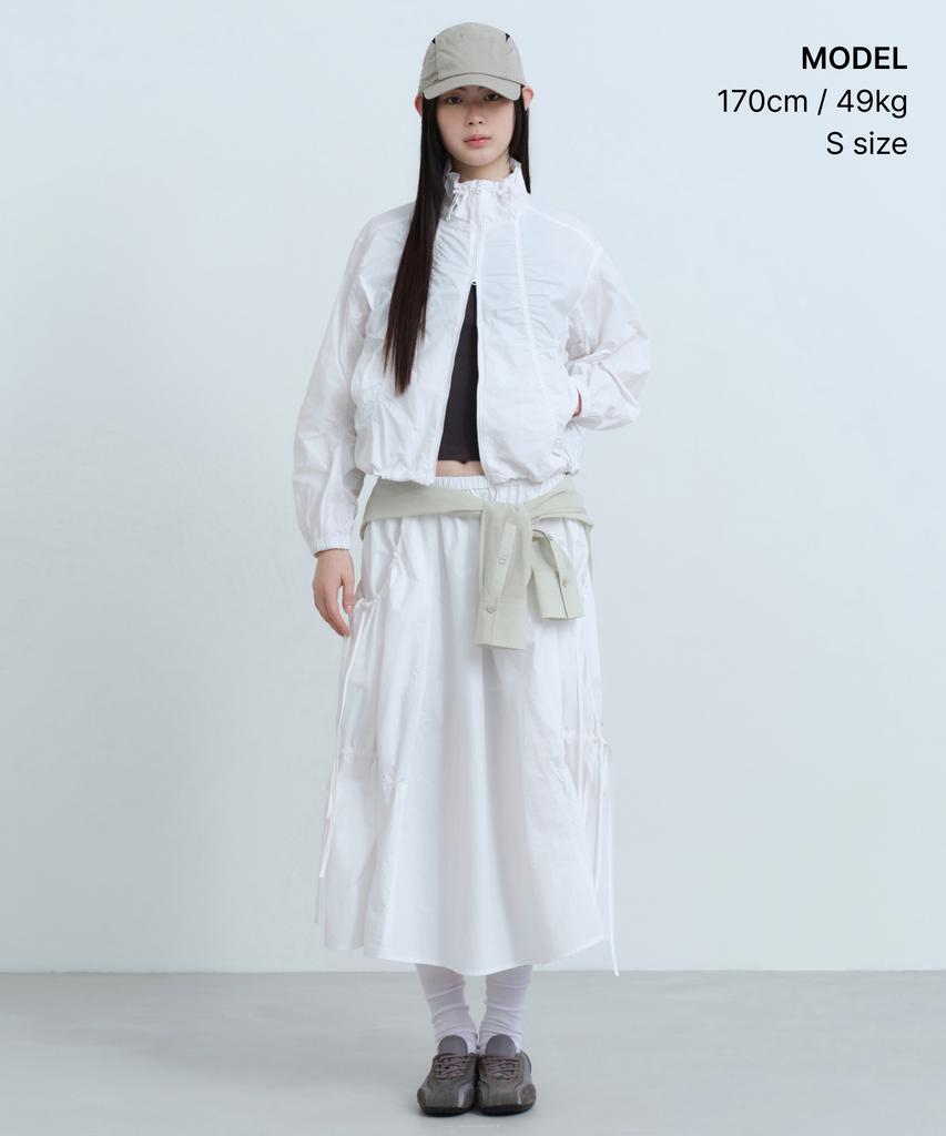 Musinsa Standard Woman Women'S Nylon Luchid Long Skirt [White]