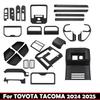 LHD Для TOYOTA TACOMA 2024 2025 ABS Черное дерево Панель центрального управления стеклоподъемниками, панель переключения передач, крышка дефлектора кондиционера