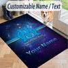 Custom Text Printed Rug Olympique Marseille FC Non Slip Floor Carpet For Home Room Decor
