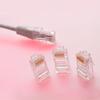 100PCS Unshielded RJ45 Modular Plugs Cat5e Networking Cable Connectors with Injection Molded Housing