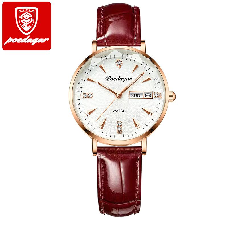 312 High Quality Women's Watch Waterproof Luminous Shock Ladies Watch Stainless Steel Quartz Watch Women Wrist Luxury
