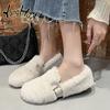 Зимние бархатные шерстяные балетки с сохранением тепла 2024 года, новые повседневные лаконичные ленивые туфли из искусственного меха в корейском стиле на плоской подошве для женщин