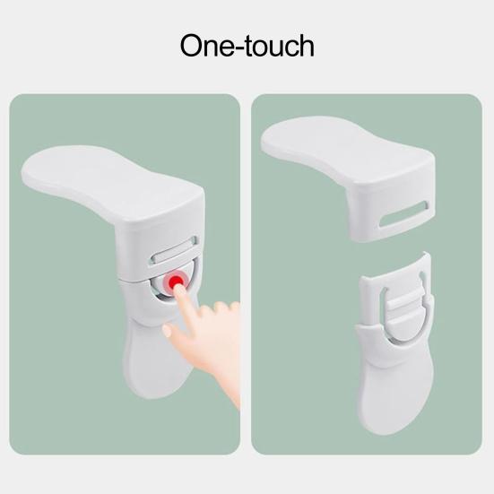 2Pcs Baby Proof Drawer Lock Self-Adhesive Press Type Removable No Drill Heavy Duty One Hand Children
