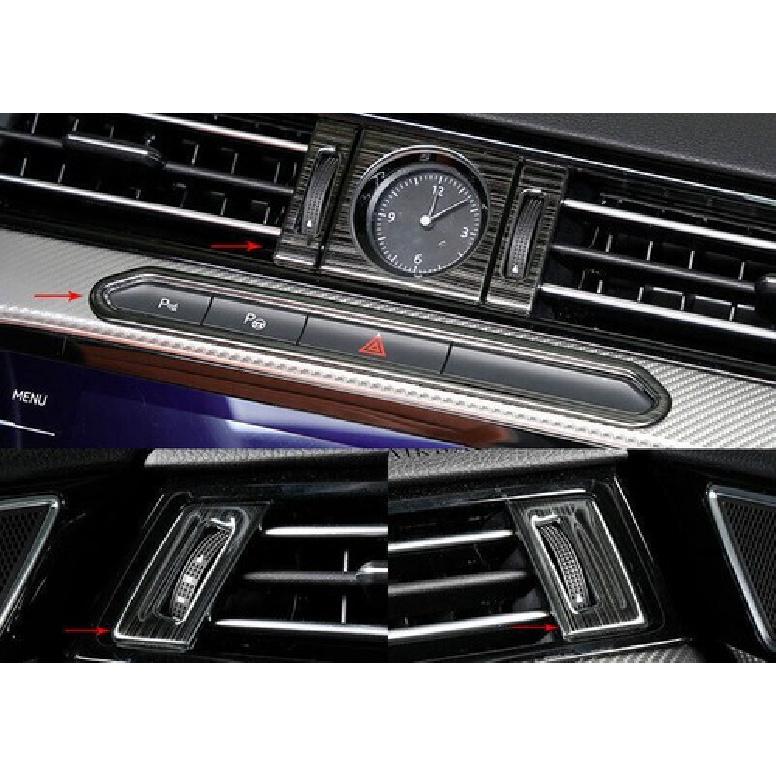 Подходит для VW Arteon CC - Черная стальная панель переключателя аварийного освещения