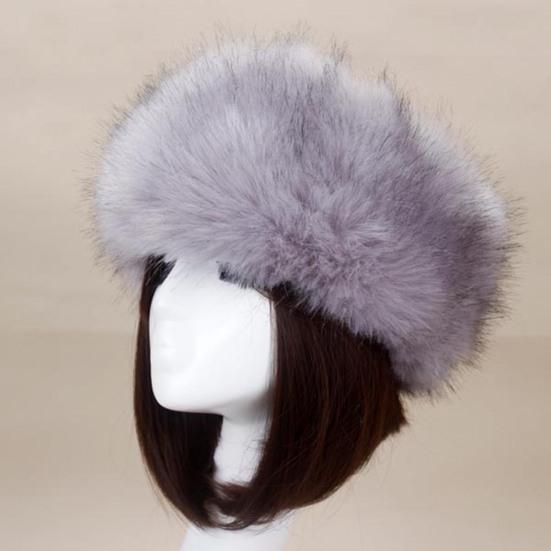 Winter Basin Hat Faux Fur Lined Hollow Top Foldable Warmth Retention Fuzzy