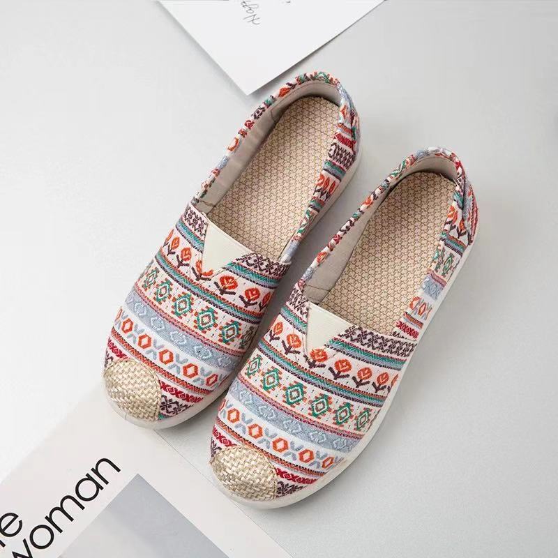 Spring and Autumn new cloth shoes single shoes medium casual canvas shoes cotton mop soft sole