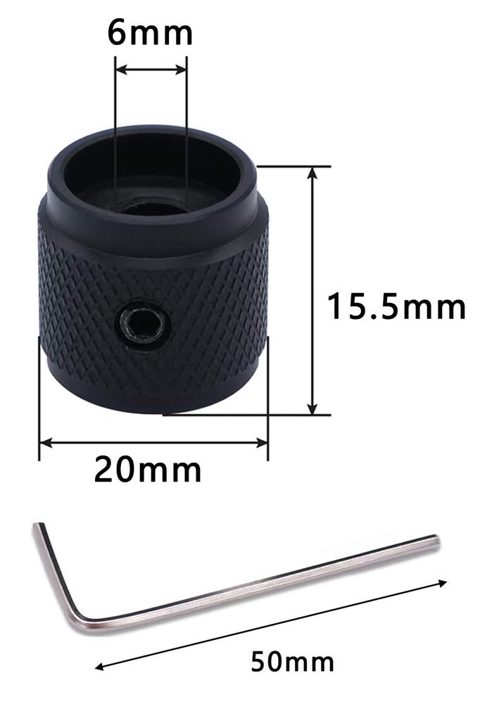 Samcos Volume Control Knob Control Potentiometer Knob Volume Tone Guitar Knob Volume Adjustment Knob Audio Knob Switch Knob Knob Cap 20mm X of 15.5mm