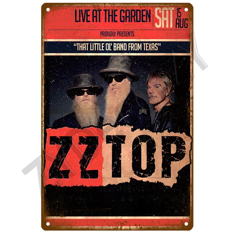 Rock and Roll Metal Sign Band Tin Sign Decorative Plates Vintage Poster Stickers Man Cave Music Home Bar Wall Decor Plaque Art