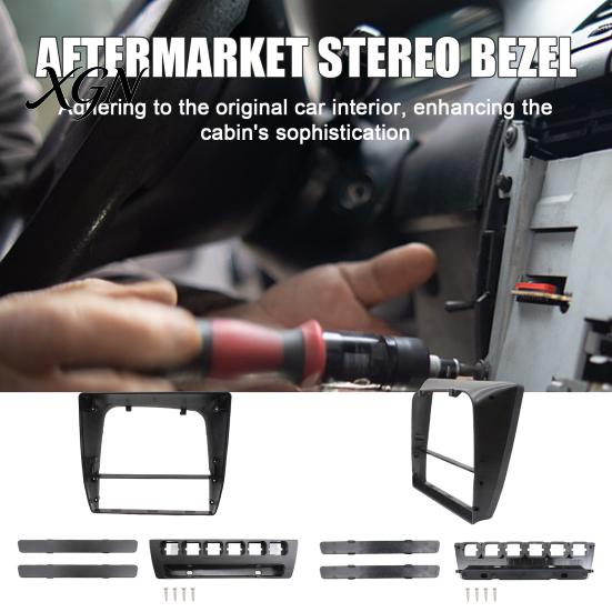 Car Interior Upgrade Kit 9-Inch Navigation Fascia Frame for LADA 2110/2111/2112, Dash Mounting Automotive Switch Panel Cover Android Screen,