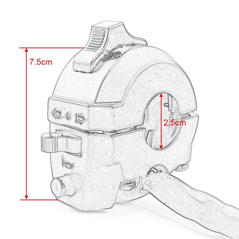 Универсальный переключатель света для мотоцикла, 22-25 см, аксессуары для мотоциклов дальнего/ближнего света, алюминиевый переключатель на руль для уличного мотоцикла