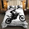 Erosebridal Teens Dirt Bike Comforter Set Twin Size, Motocross Rider Down Comforter for Kids Boys Adult Men, Motorbike Extreme Sport Bedding