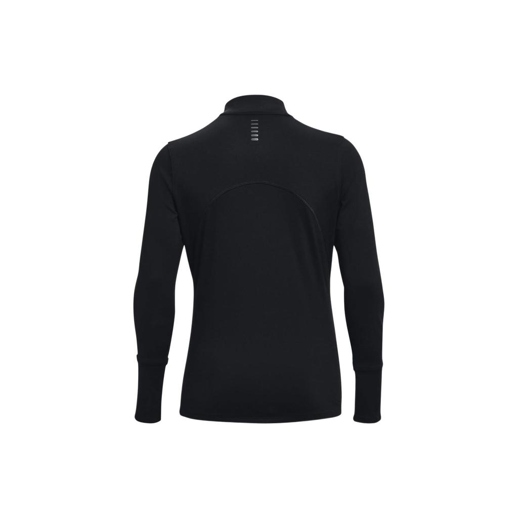 Under Armour Повседневная беговая футболка с воротником-стойкой и длинным рукавом для тренировок, женская черная 1365632-001