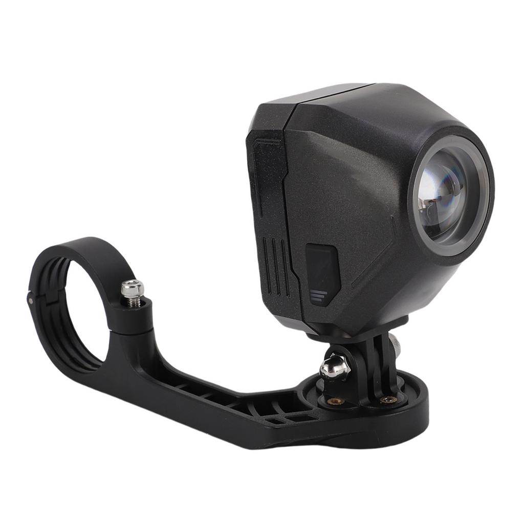 Bike Headlight Wireless Remote Control Front Suspension Light Cycling Headlamp with Bracket Adjustable Brightness Black