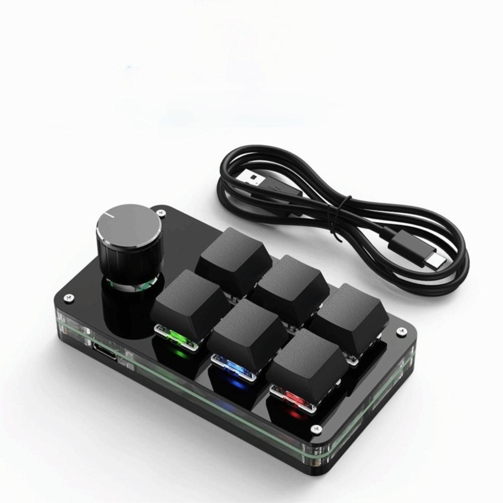 RGB Gaming Keypads Hot Swap Mechanical Keyboard Macro Keyboard Knob Keypads for Photoshop
