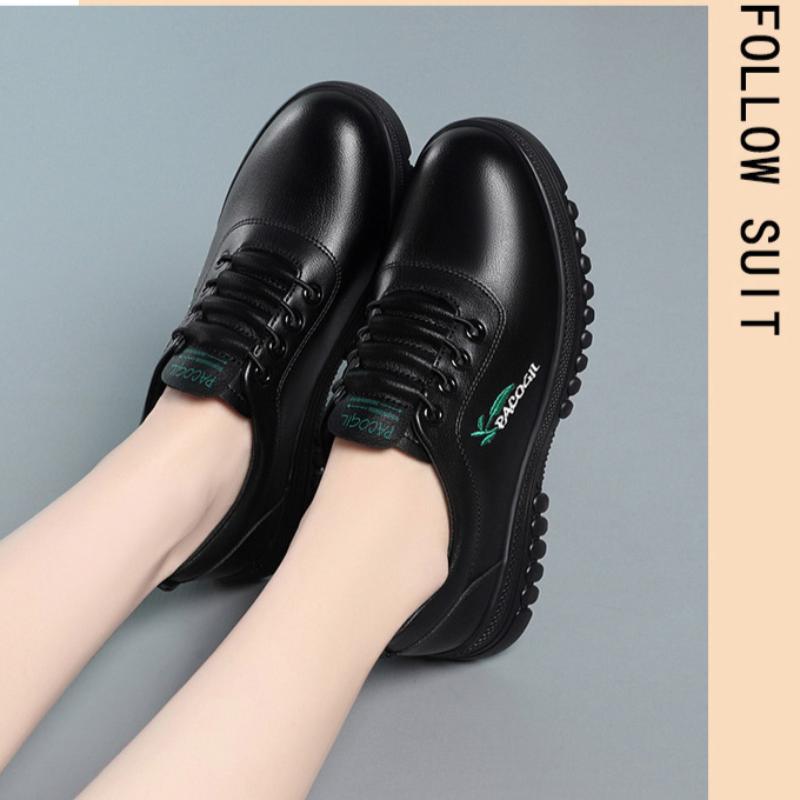 Спортивная повседневная обувь Мягкая кожа Мягкая подошва Удобная дорожная кожаная обувь Женская обувь Легкая обувь
