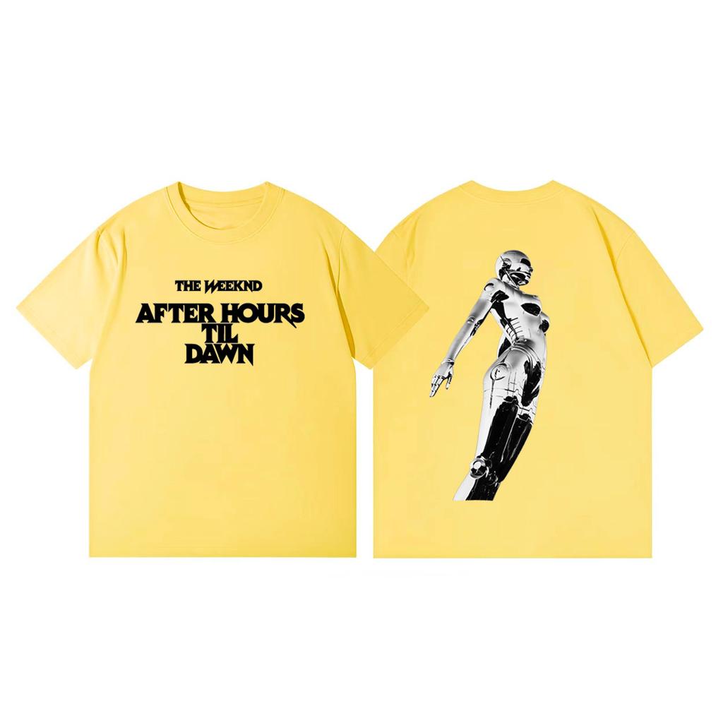 The Weeknd After Hours Til Dawn Tour 2026 Графические футболки Харадзюку Хип-хоп Футболка с коротким рукавом Унисекс Модная Повседневная футболка