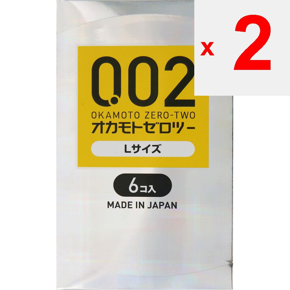 okamoto Okamoto Zero Two Zero Two Размер L Прозрачный 6 шт. Упаковка из 1 шт. Стандартный тип Приятный на ощупь! Пакет из 1