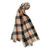 Daks Brown House Check Wool Scarf Dcsc9f110w2