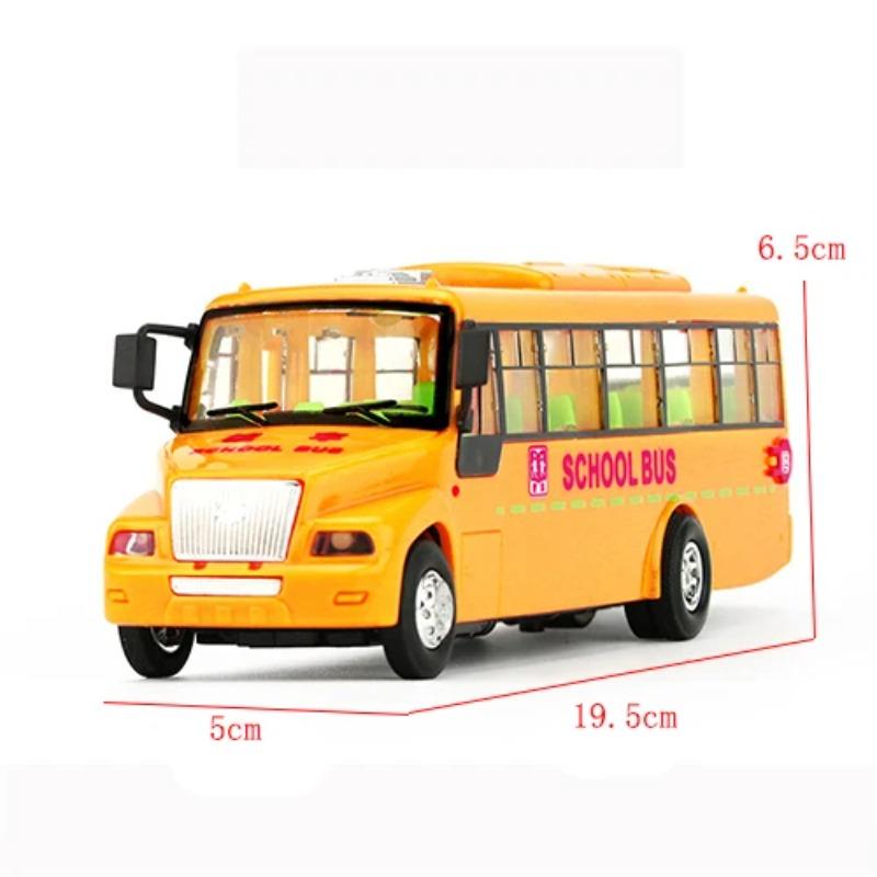 Инерционный школьный автобус, игрушечный автомобиль с историей, школьный автобус, светящийся музыкальный игрушечный автомобиль для детей, мальчиков, подарок на день рождения, Рождество