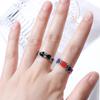 Ring Party Geometric Jewelry Gifts Korean Style Women Rings Heart Chain Ring Heart Stackable Rings