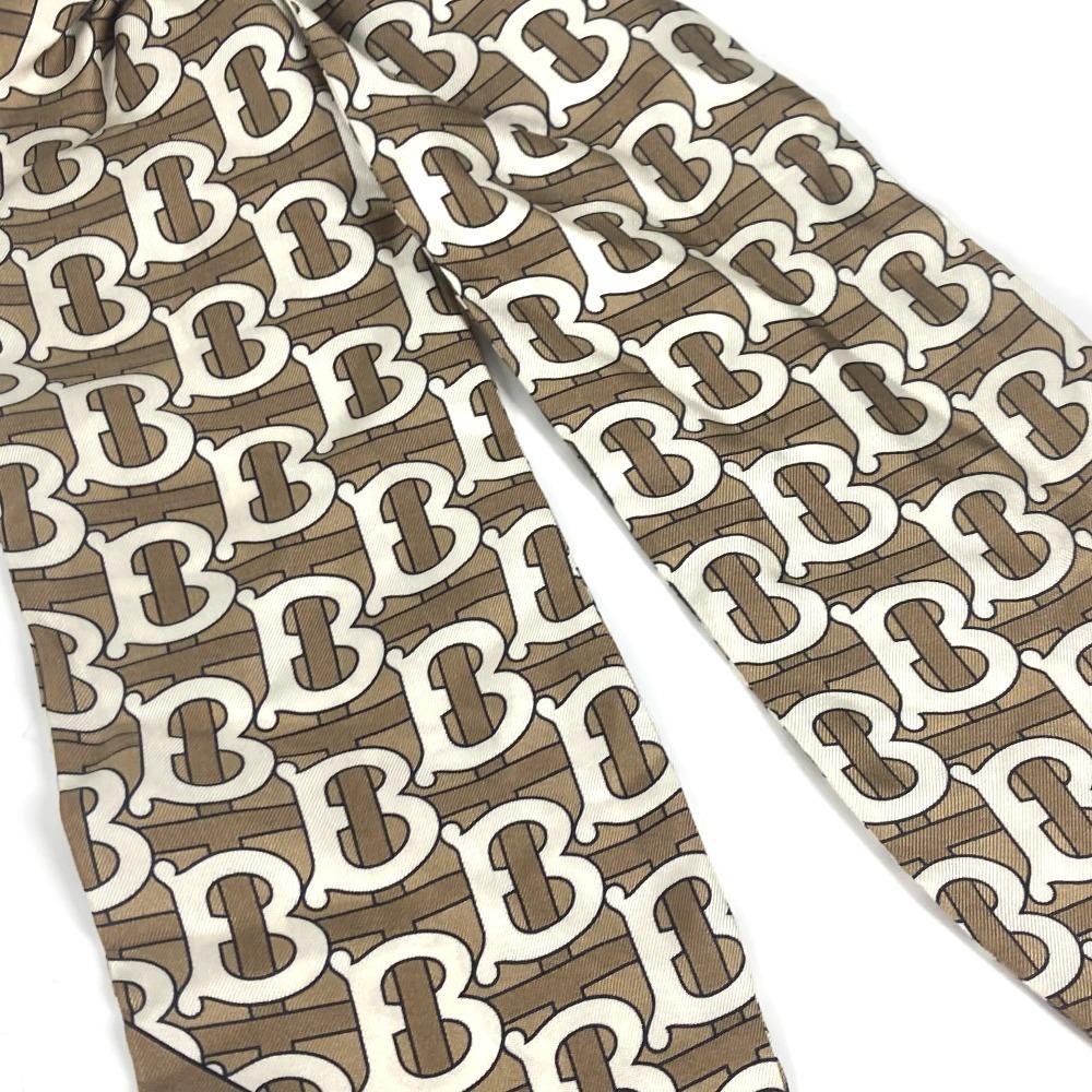 BURBERRY TB logo hair accessories hair rubber Shush silk Beige/White