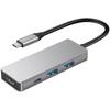 Док-станция USB C 4 в 1 Type C на HDTV 4K Сплиттер Type C USB3.0 Power Delivery Порт для передачи данных для мобильного телефона