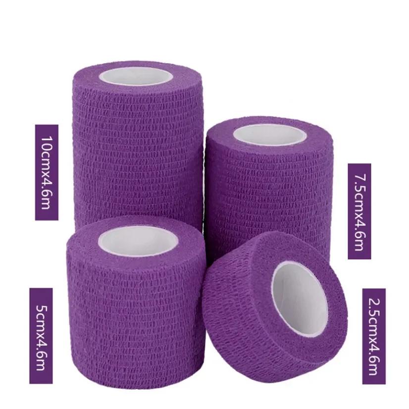 1 Roll Breathable Self-adhesive Bandage Muscle Skin Wound Dressing Patch Tape Finger Joints Wrap First Aid Kit Bandage 2.5-10cm